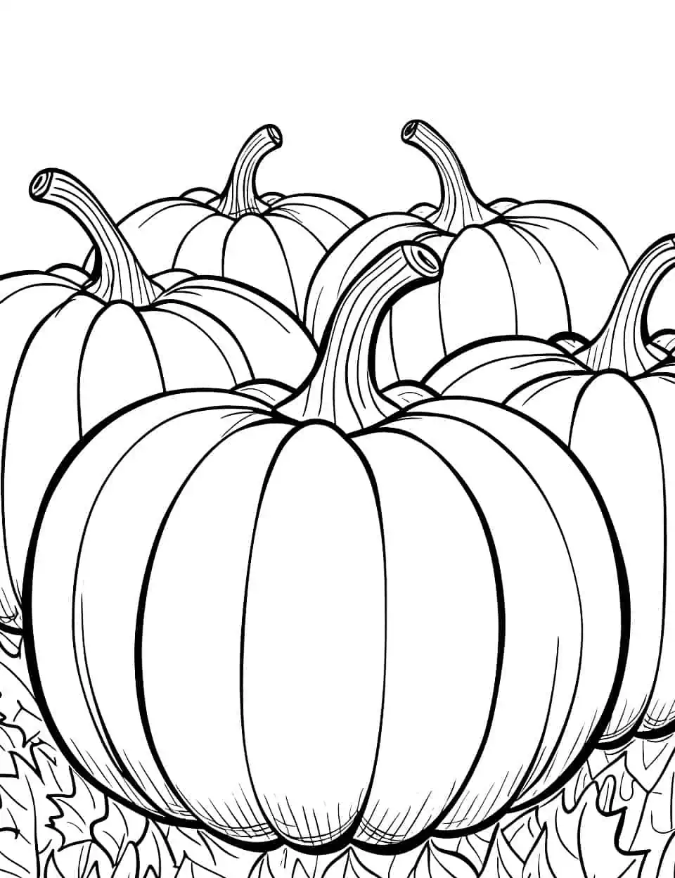 Pumpkin Patch Coloring Pages Printable 8