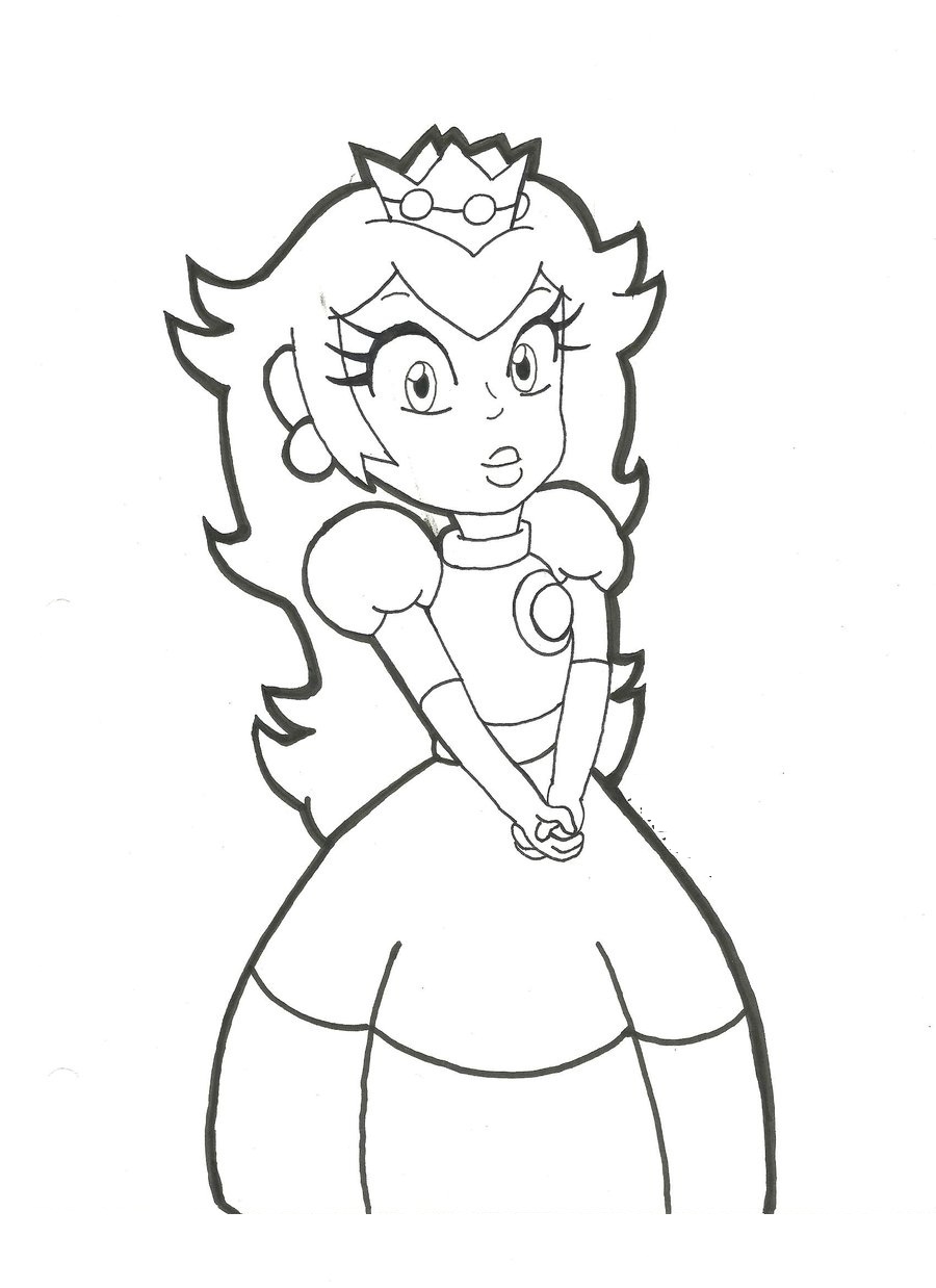 Royal Princess Peach Coloring Pages Printable 14