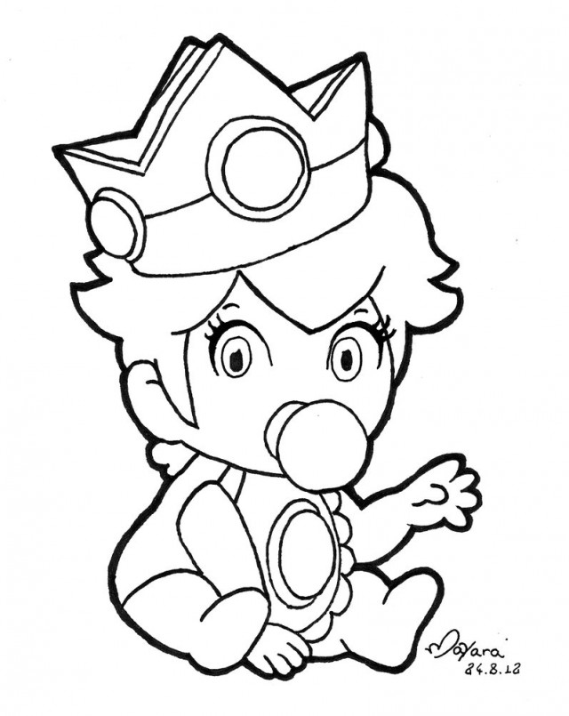 Royal Princess Peach Coloring Pages Printable 18