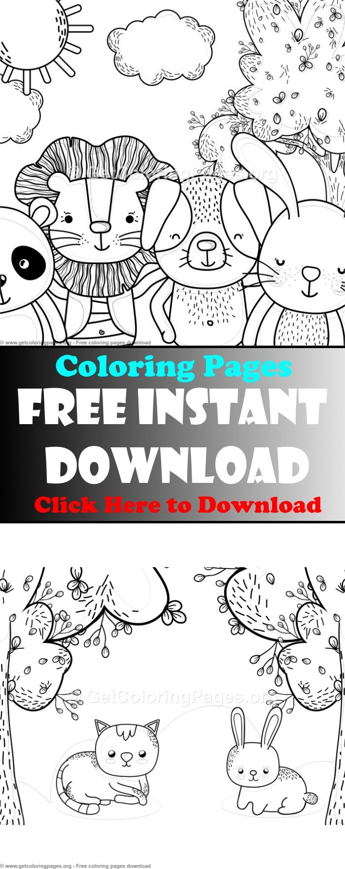 Woodland Forest Animals Coloring Pages Printable 10