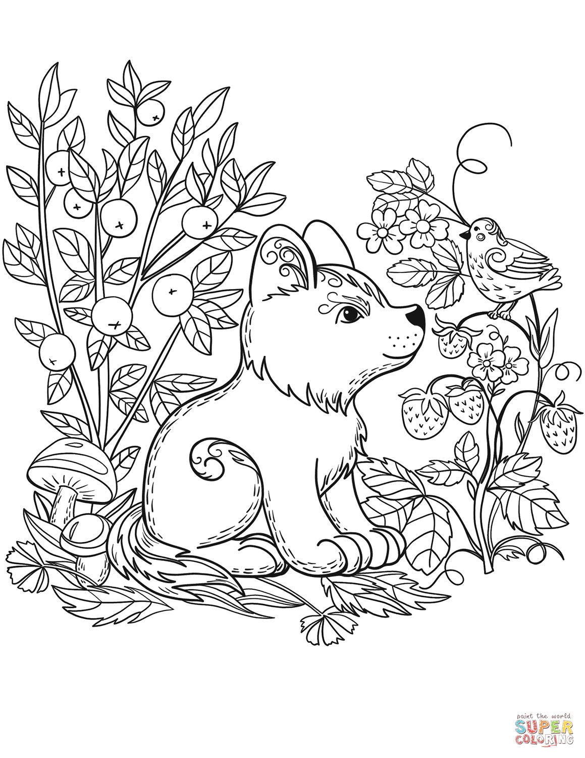 Woodland Forest Animals Coloring Pages Printable 15