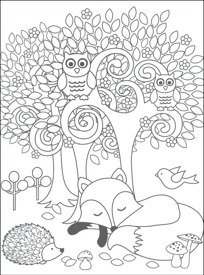 Woodland Forest Animals Coloring Pages Printable 17