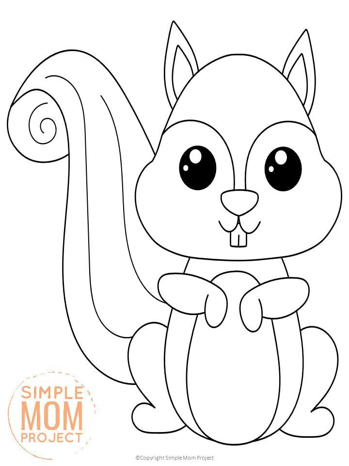 Woodland Forest Animals Coloring Pages Printable 22