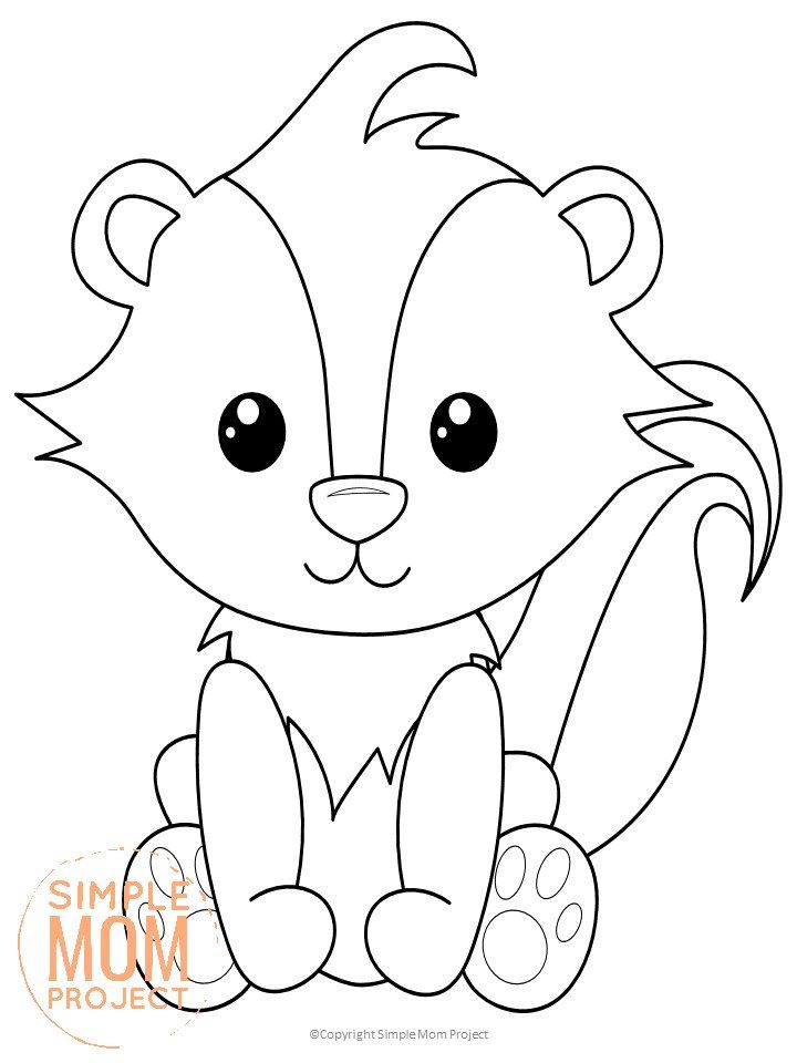 Woodland Forest Animals Coloring Pages Printable 23