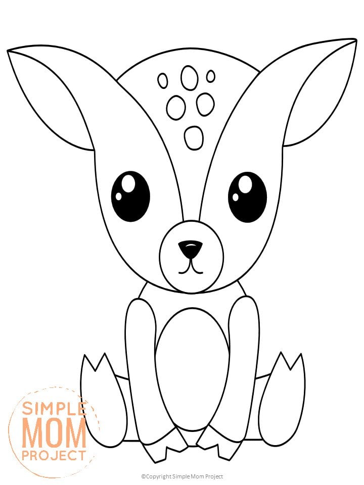 Woodland Forest Animals Coloring Pages Printable 5