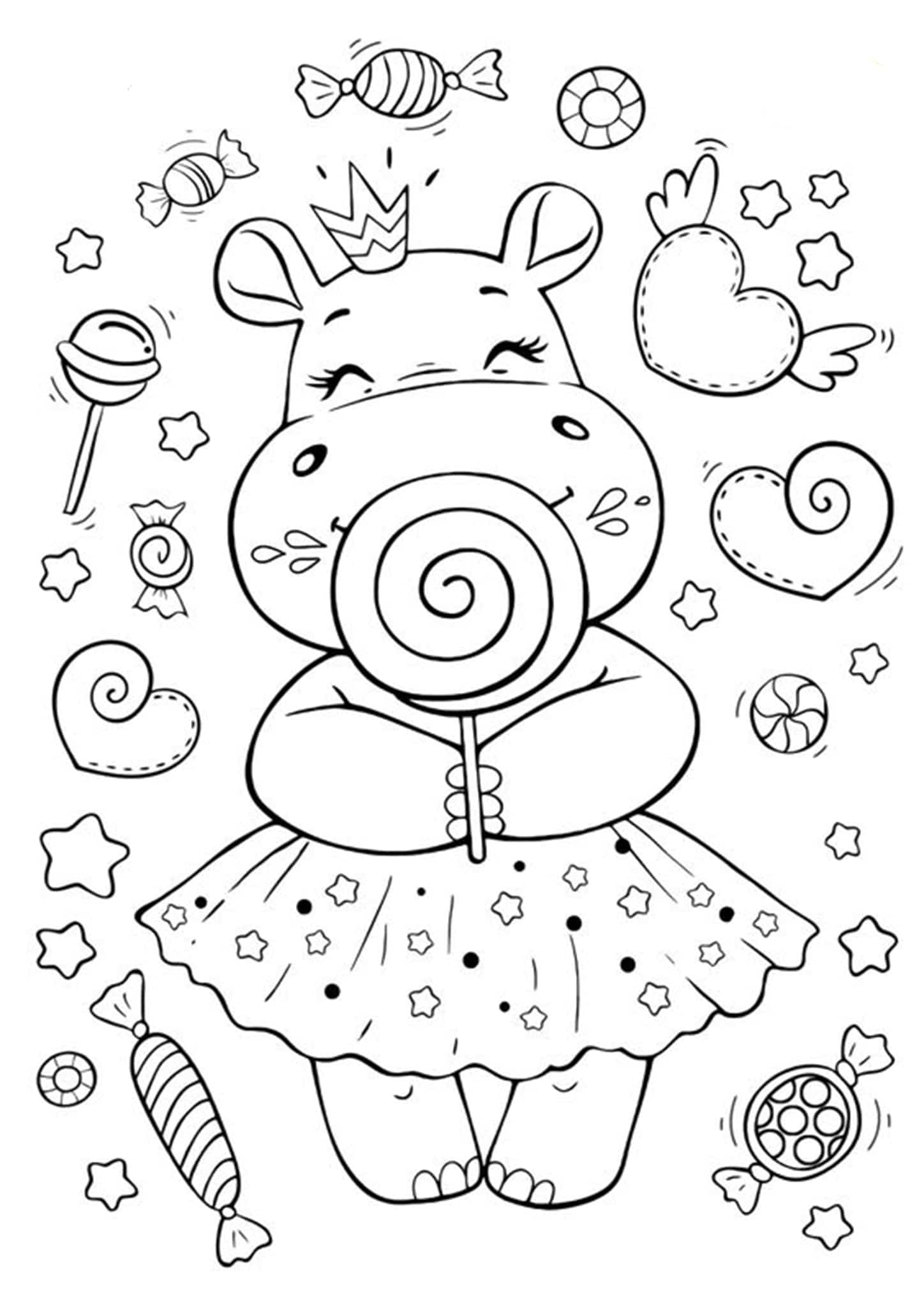 30 Cute and Easy Coloring Pages Printable 16