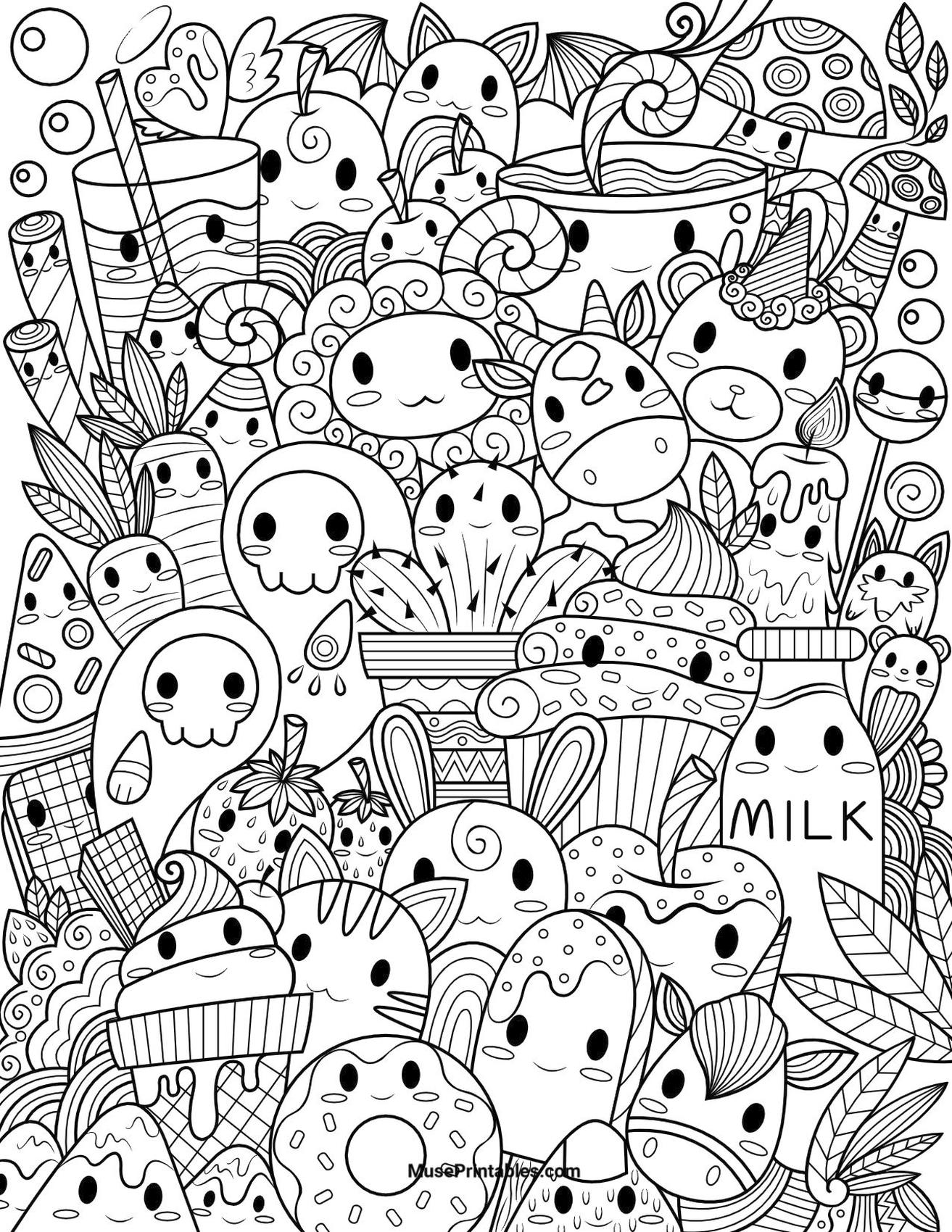 30 Cute and Easy Coloring Pages Printable 3