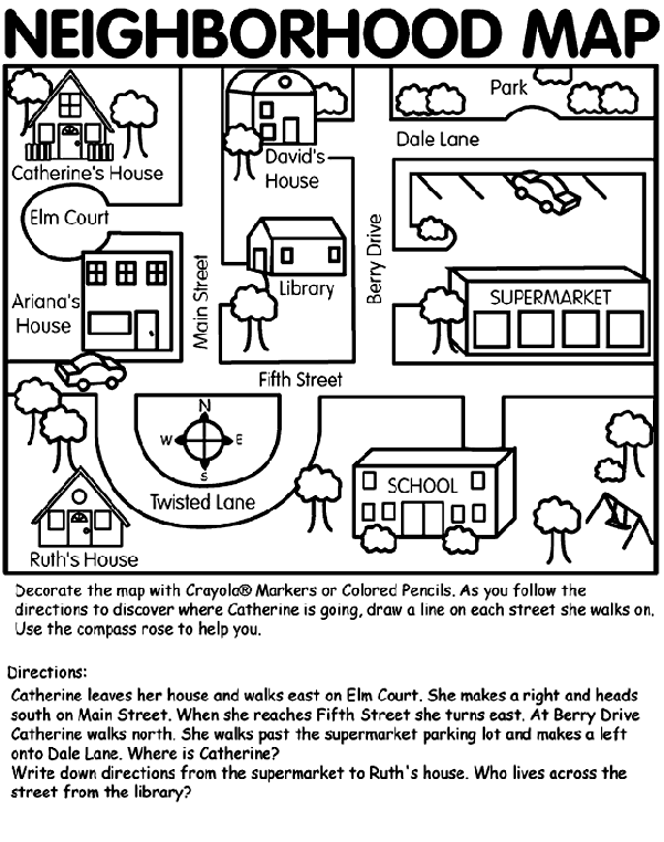 30 Educational Maps Coloring Pages Printable 6