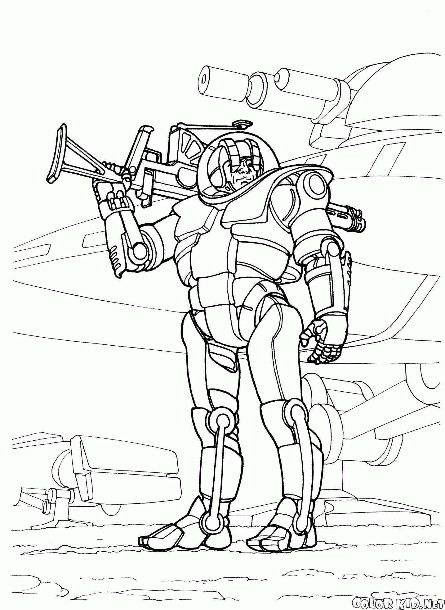 30 Futuristic Robots Coloring Pages Printable 15