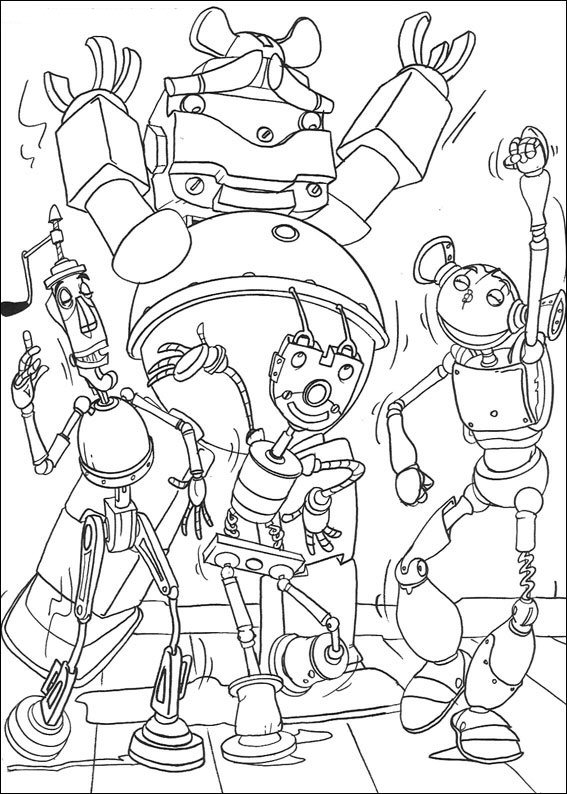 30 Futuristic Robots Coloring Pages Printable 18