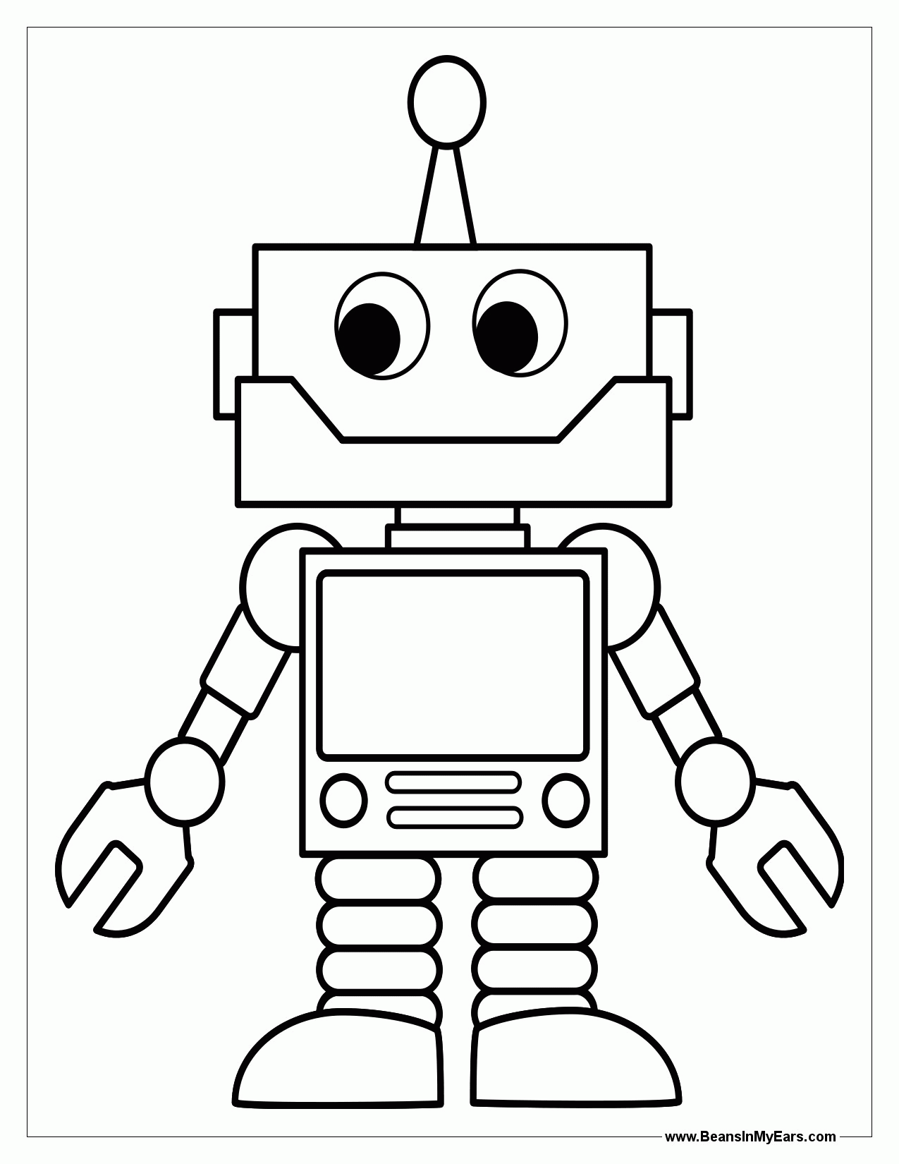 30 Futuristic Robots Coloring Pages Printable 29