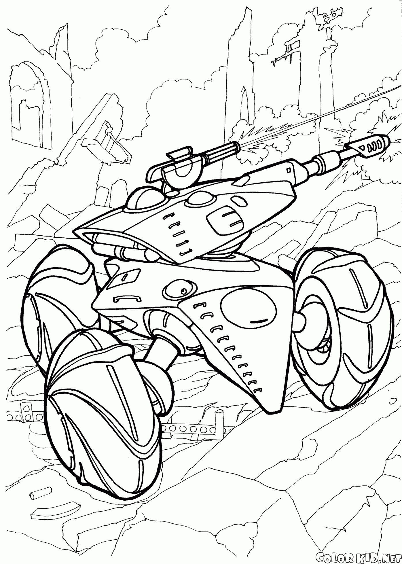 30 Futuristic Robots Coloring Pages Printable 32