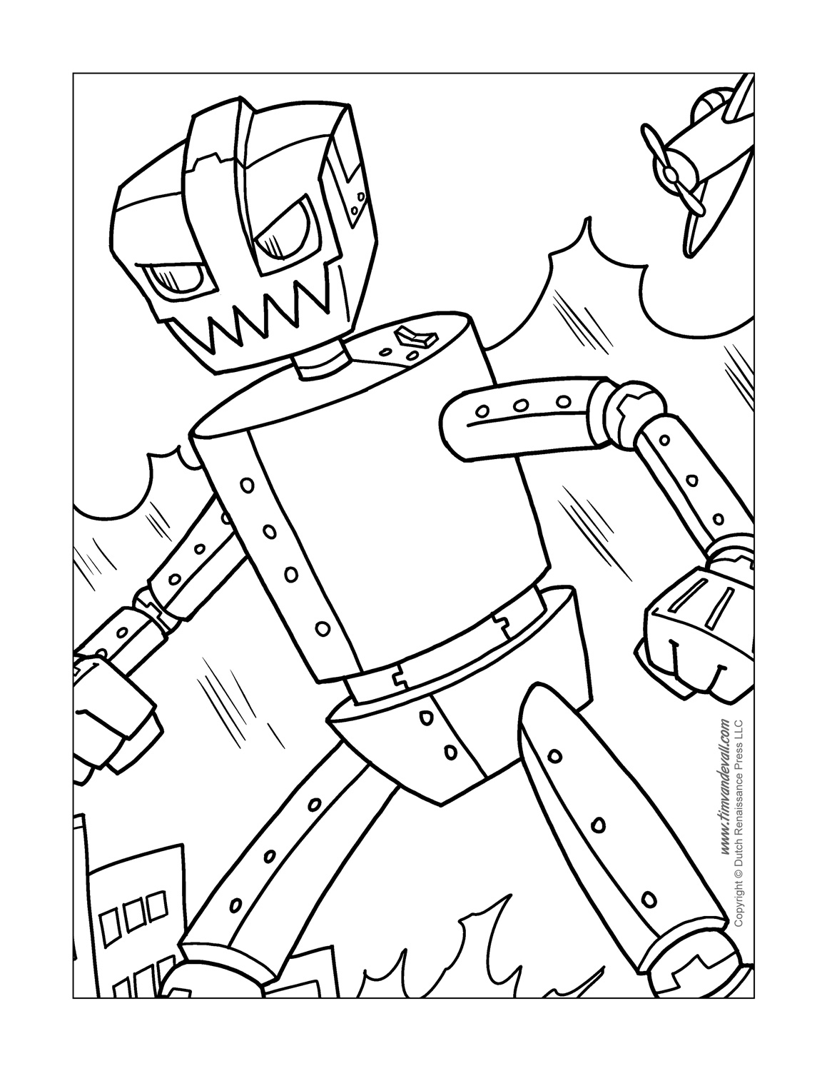 30 Futuristic Robots Coloring Pages Printable 33