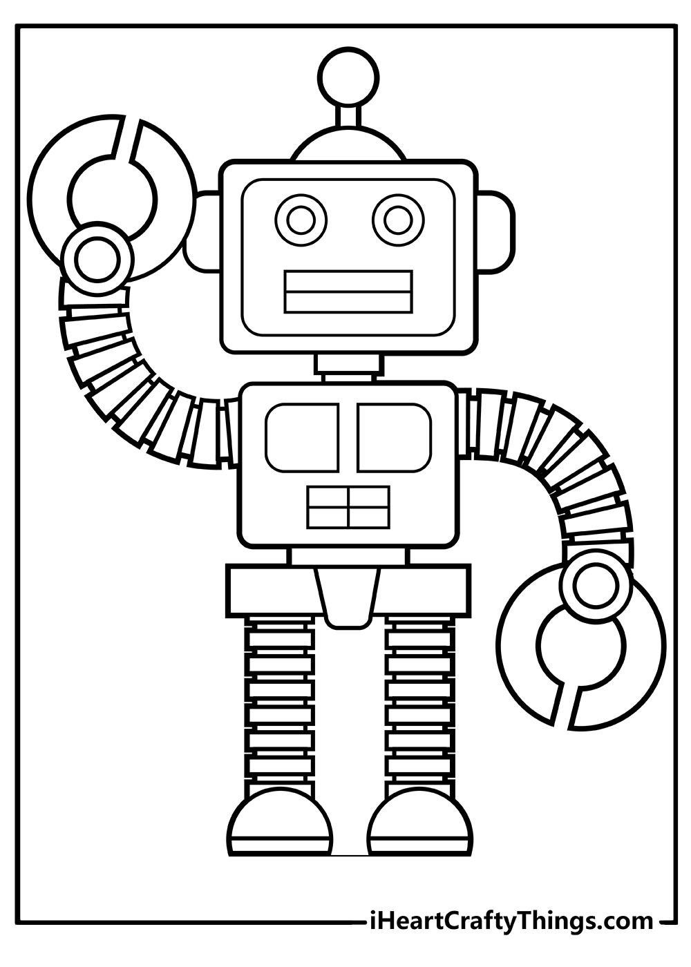 30 Futuristic Robots Coloring Pages Printable 8