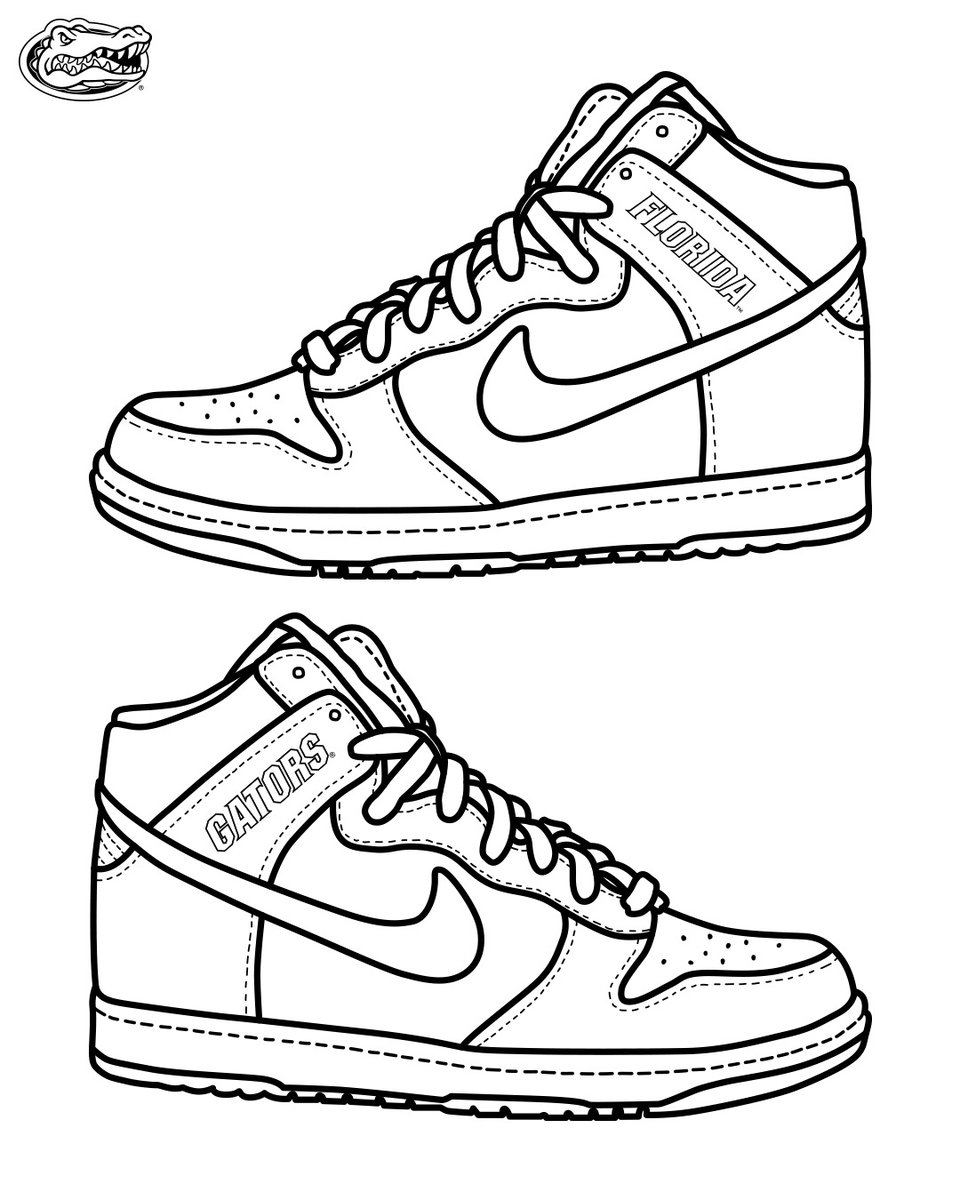 30 Trendy Nike Sneaker Coloring Pages Printable 25