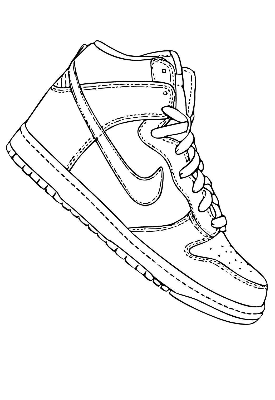 30 Trendy Nike Sneaker Coloring Pages Printable 26