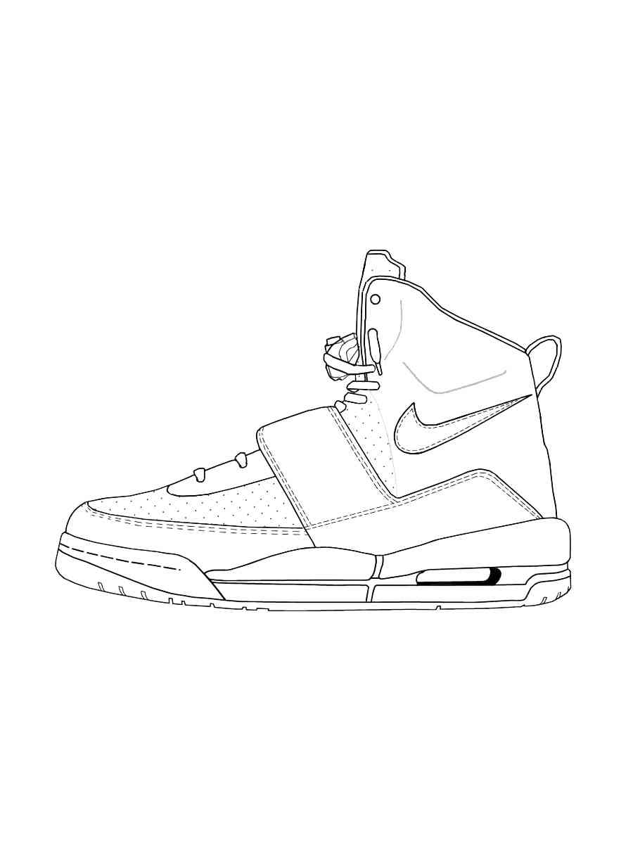 30 Trendy Nike Sneaker Coloring Pages Printable 27