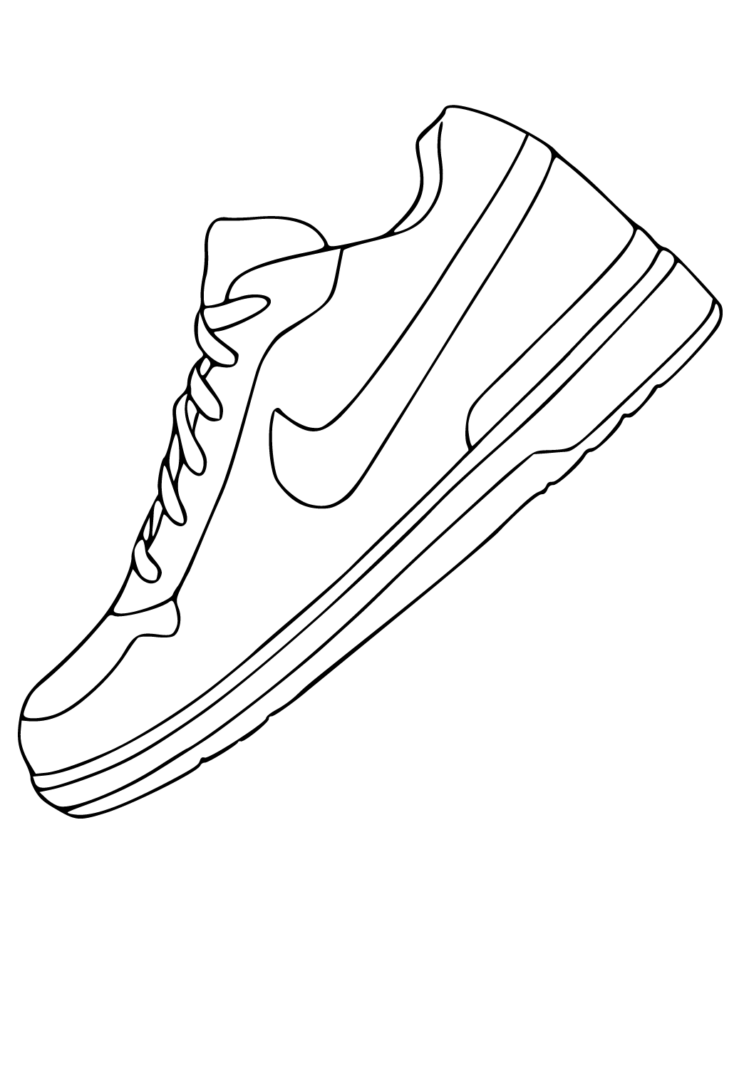 30 Trendy Nike Sneaker Coloring Pages Printable 3