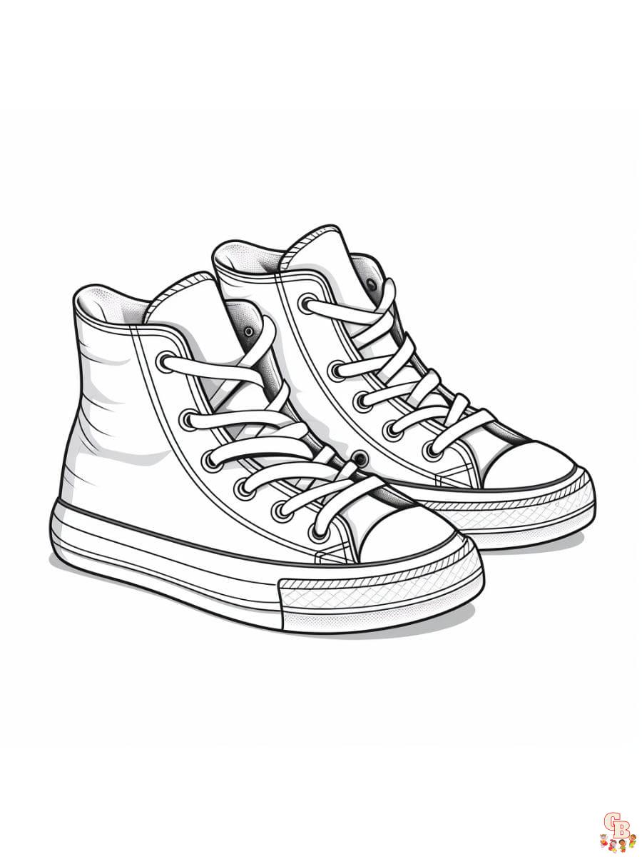 30 Trendy Nike Sneaker Coloring Pages Printable 5