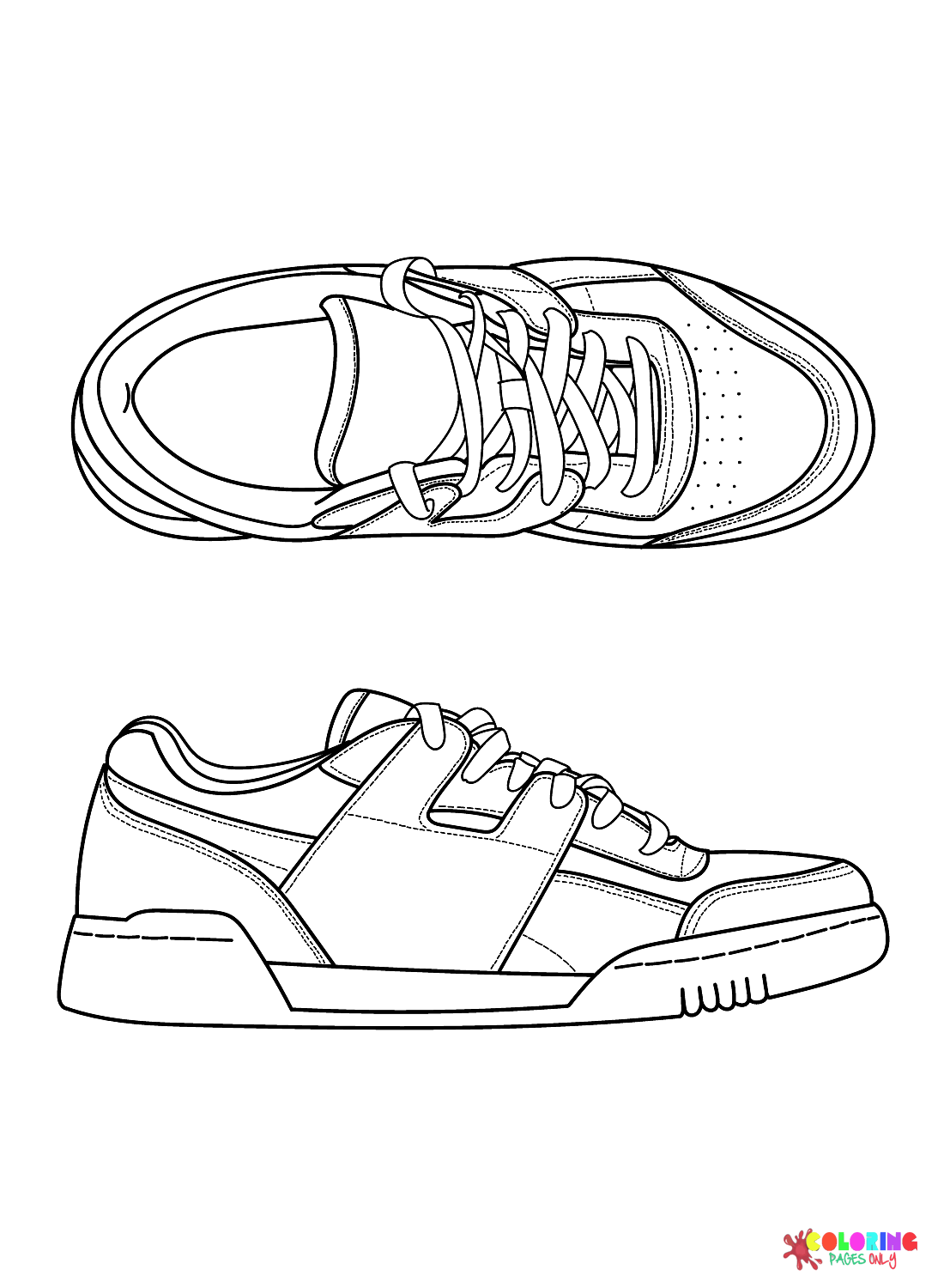 30 Trendy Nike Sneaker Coloring Pages Printable 8