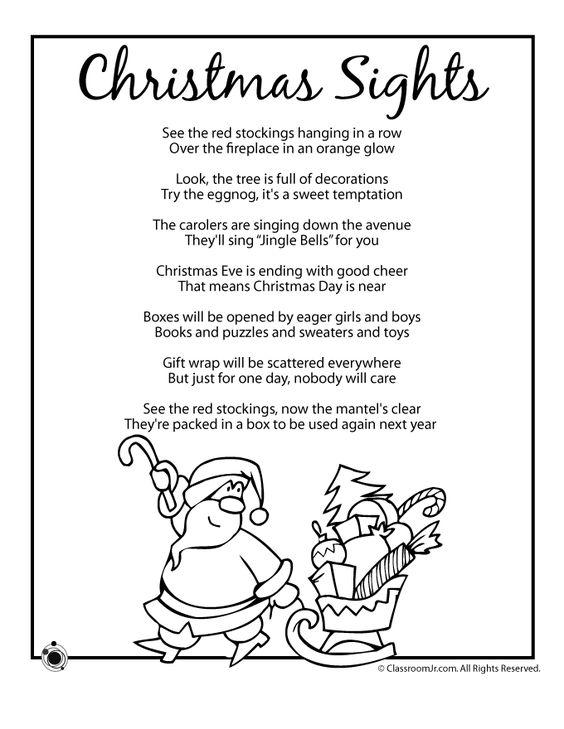 31 Christmas Coloring Pages with Sight Words Printable 21