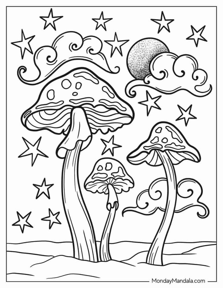 31 Cute Mushroom Frog Coloring Pages Printable 14