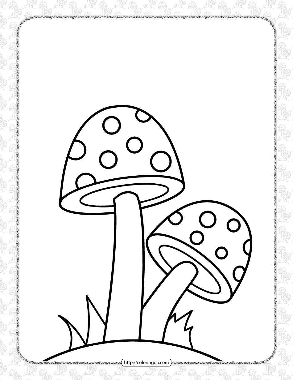 31 Cute Mushroom Frog Coloring Pages Printable 8