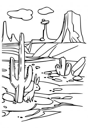 31 Desert Coloring Pages Printable 4