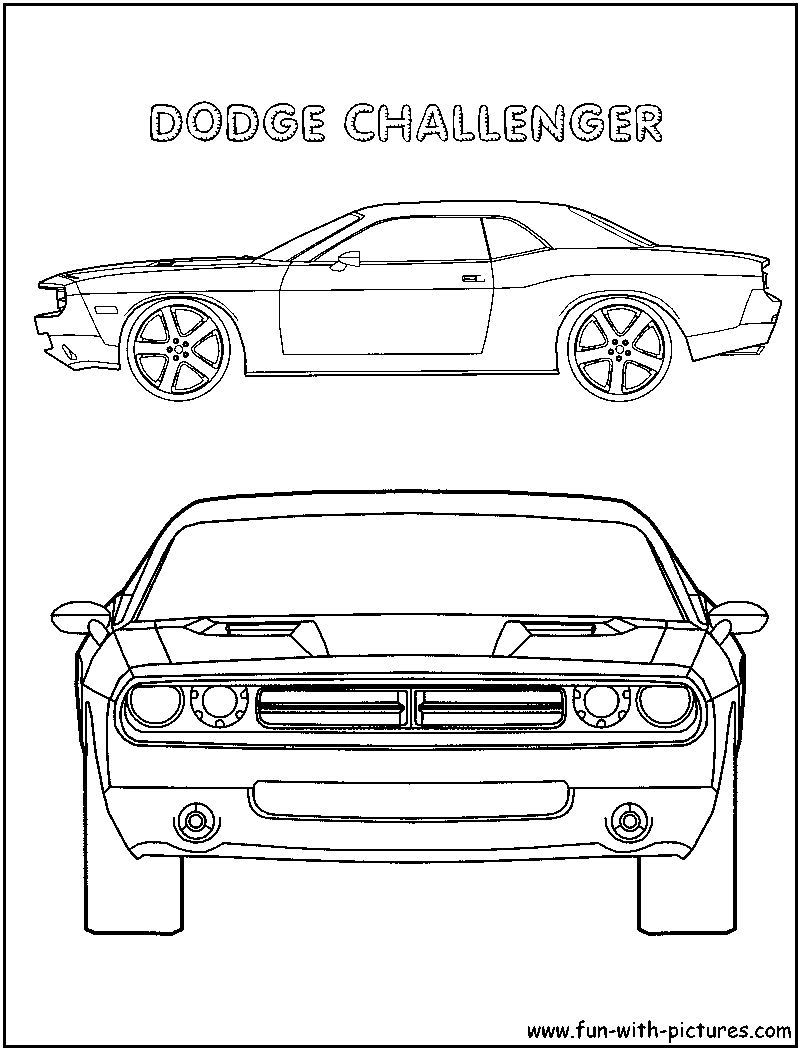 31 Dodge Challenger Hellcat Coloring Pages Printable 24