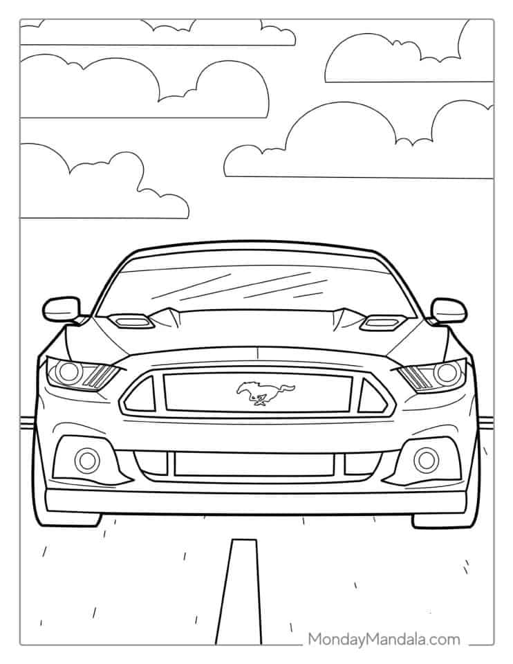 31 Dodge Challenger Hellcat Coloring Pages Printable 28