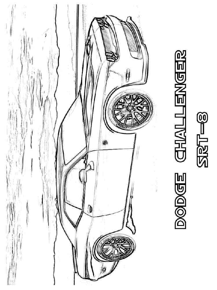 31 Dodge Challenger Hellcat Coloring Pages Printable 3