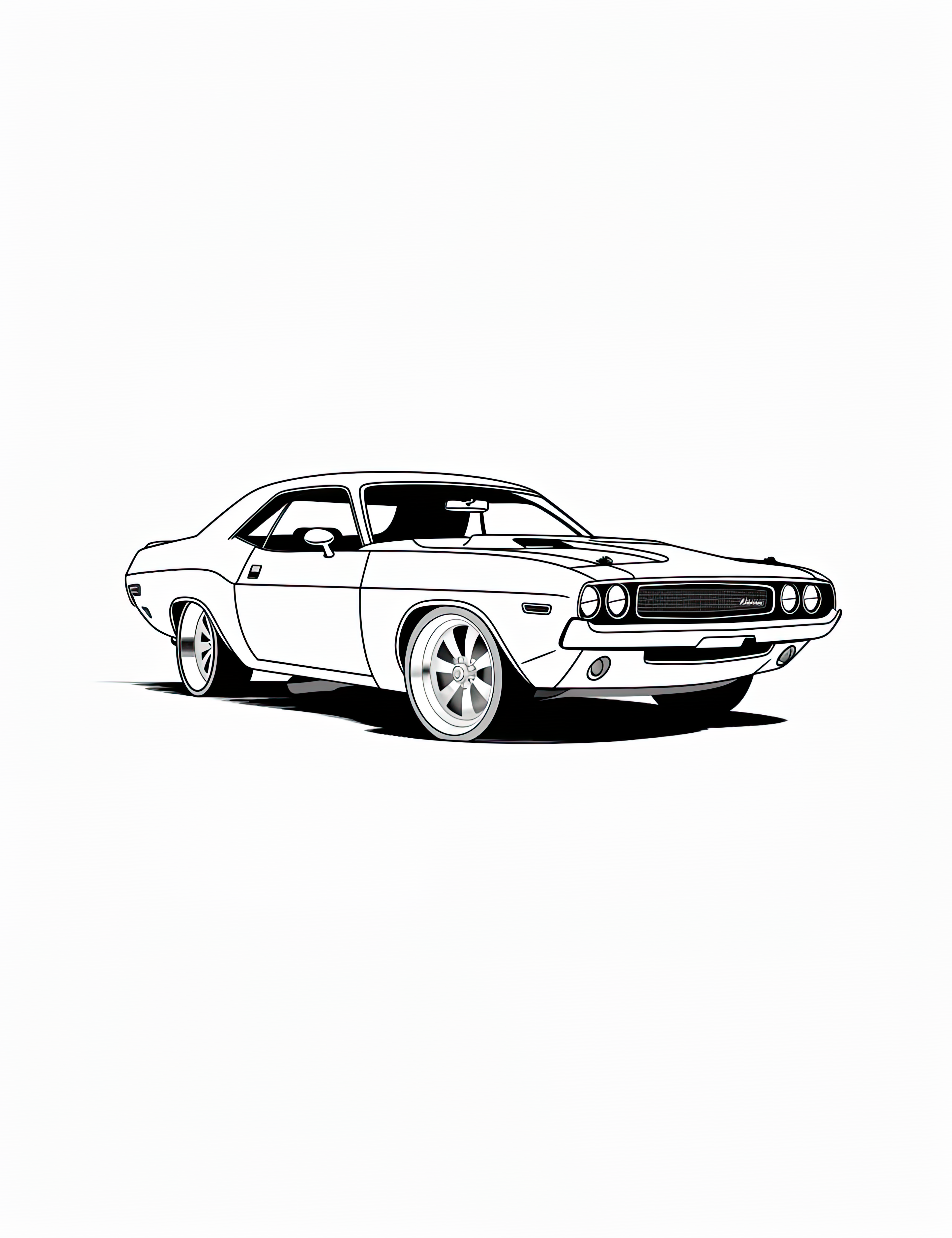 31 Dodge Challenger Hellcat Coloring Pages Printable 5