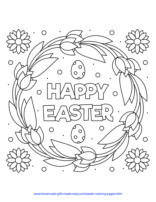 31 Easter Coloring Pages for Adults Printable 14