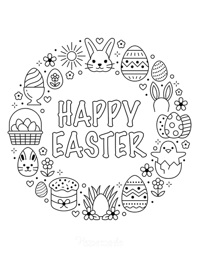 31 Easter Coloring Pages for Adults Printable 15