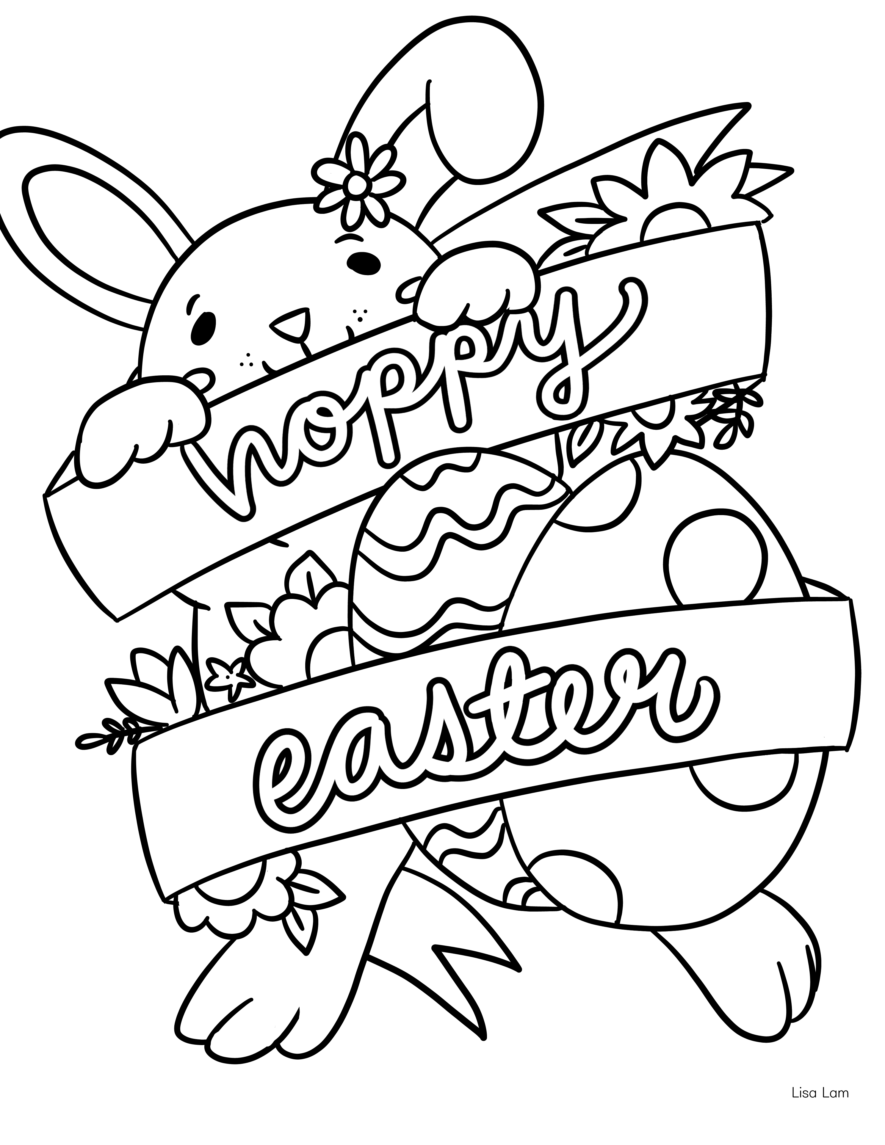 31 Easter Coloring Pages for Adults Printable 16