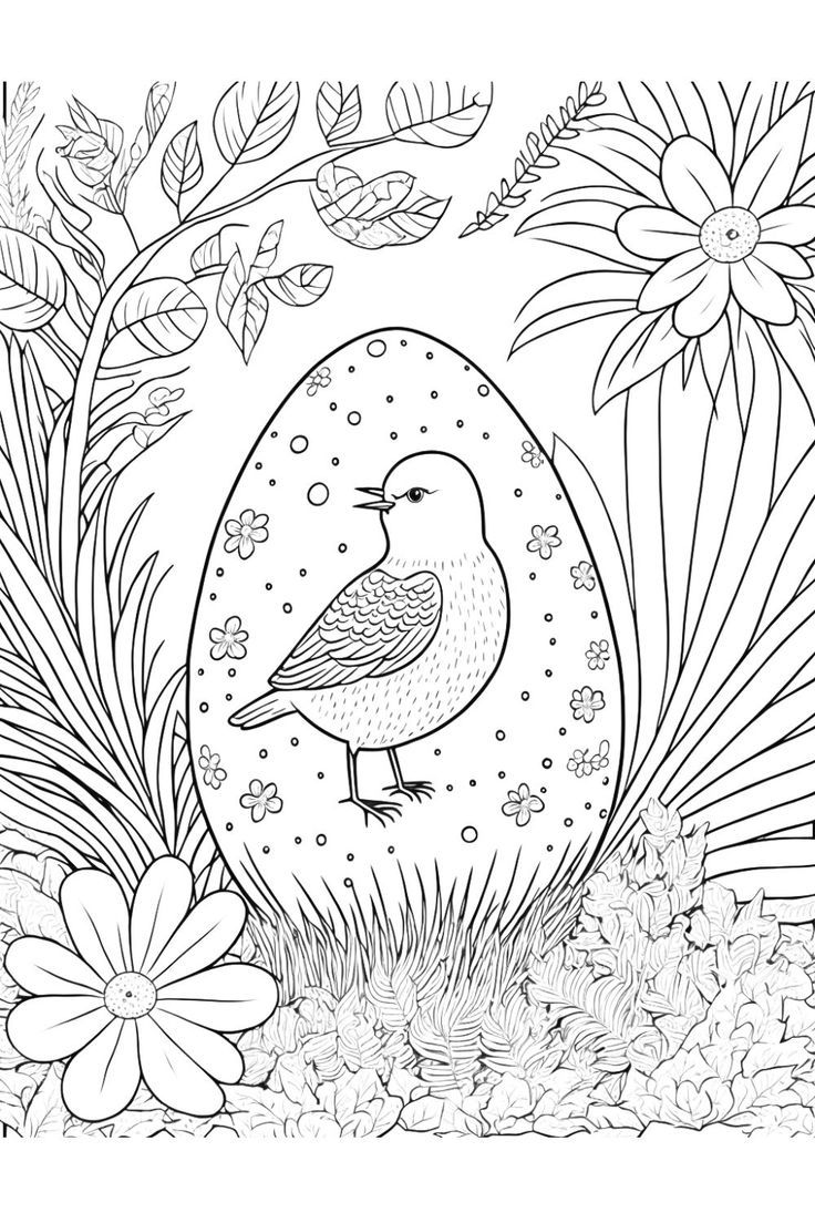 31 Easter Coloring Pages for Adults Printable 30