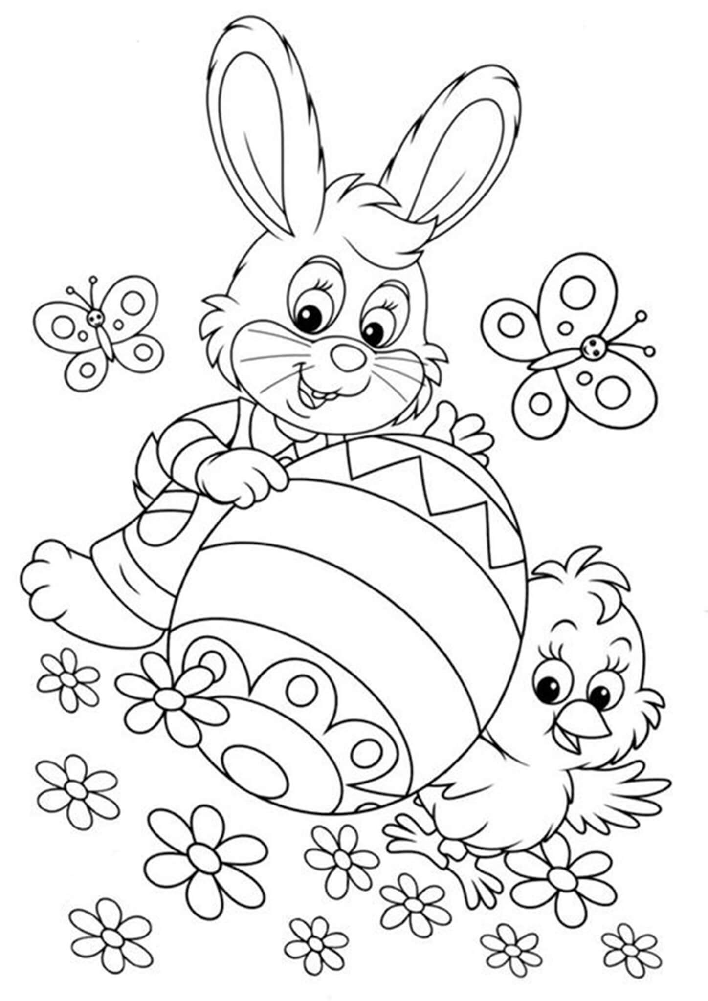 31 Easter Coloring Pages for Adults Printable 34