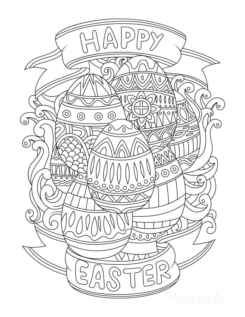 31 Easter Coloring Pages for Adults Printable 4