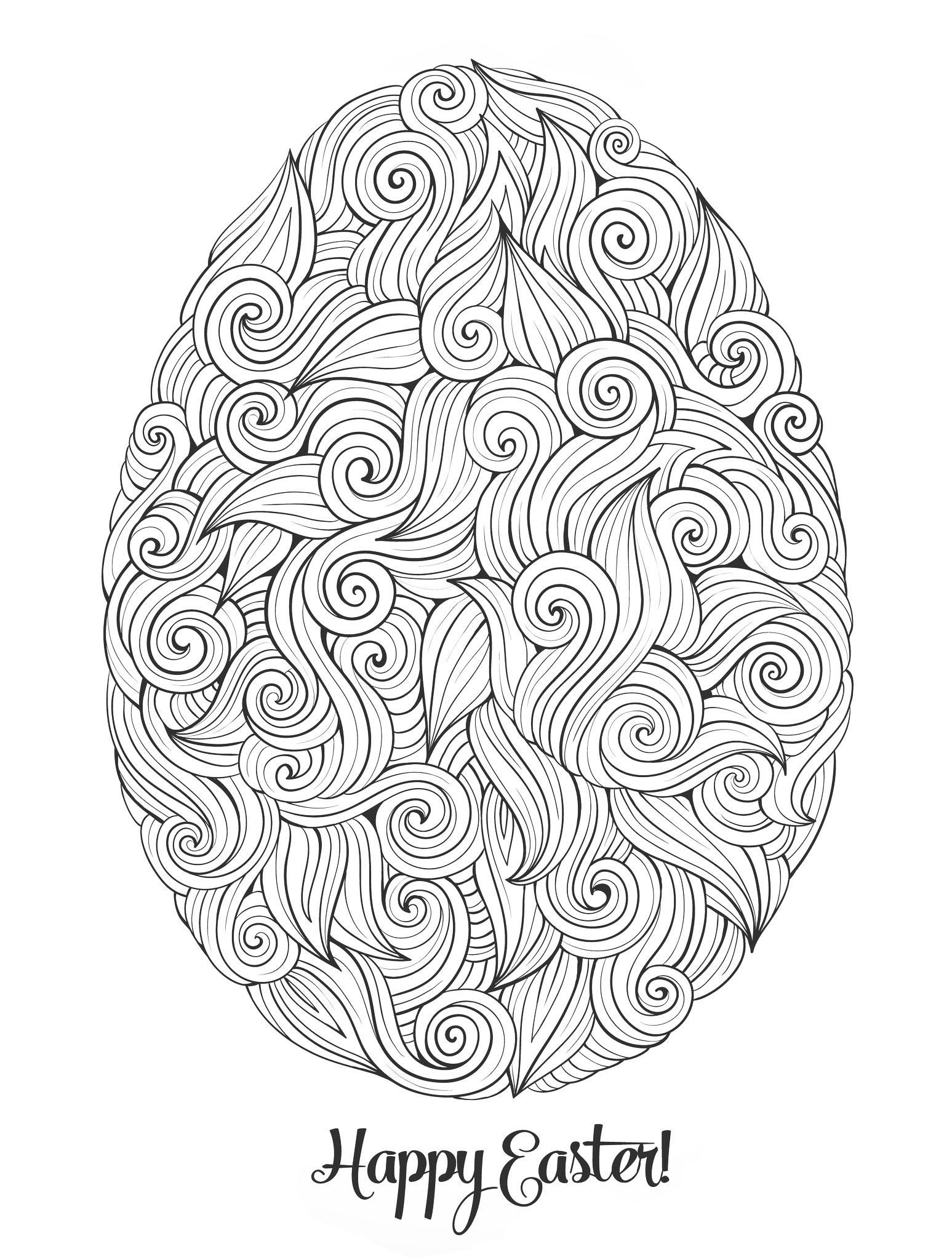 31 Easter Coloring Pages for Adults Printable 6