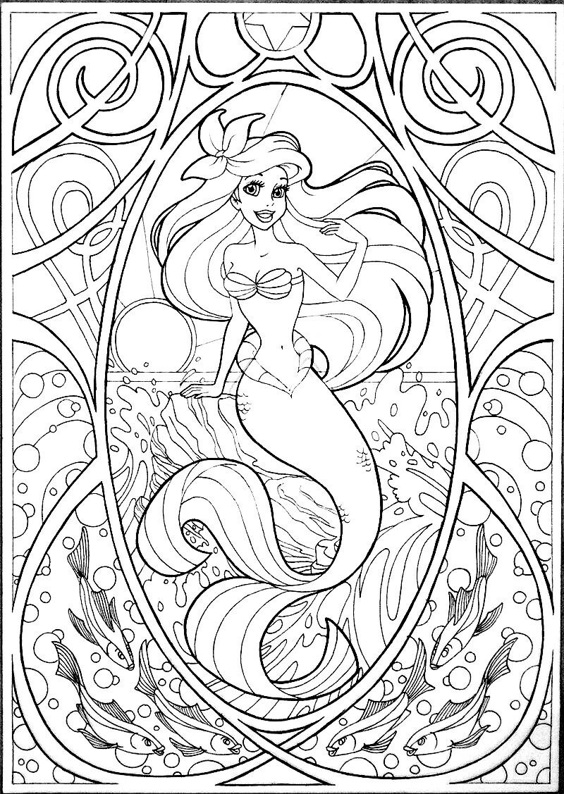 31 Enchanting Mermaid Fairy Coloring Pages Printable 15