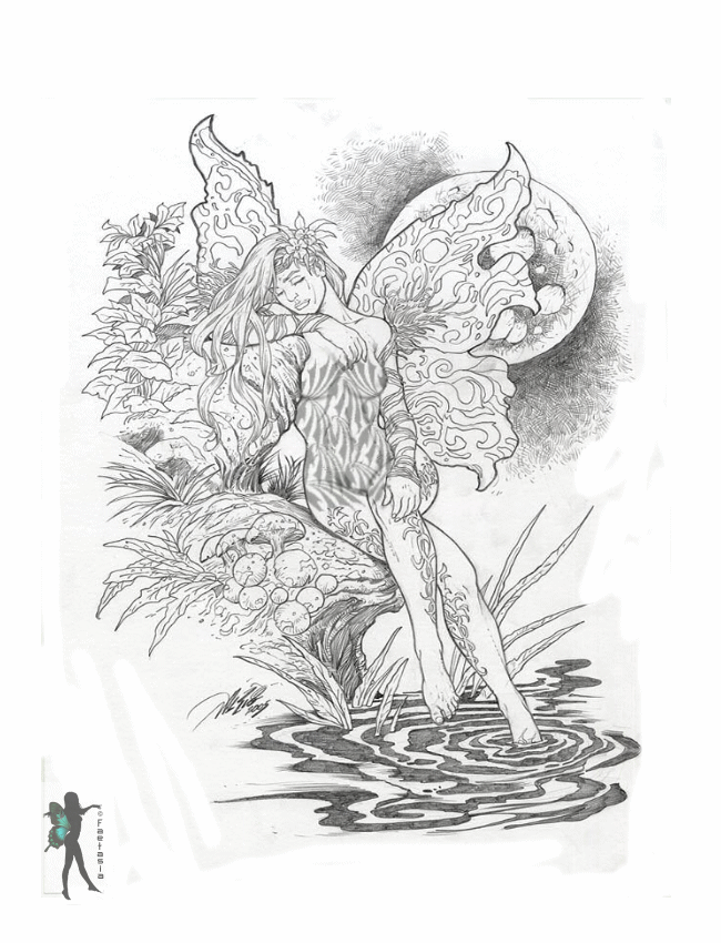 31 Enchanting Mermaid Fairy Coloring Pages Printable 18