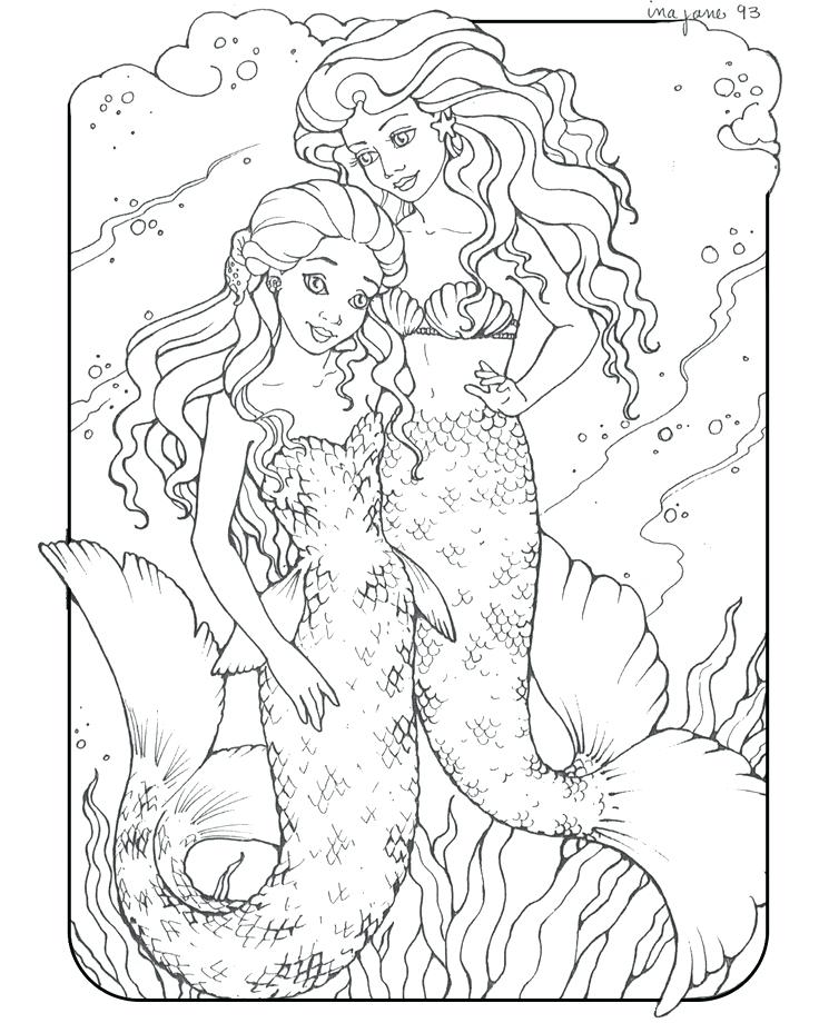 31 Enchanting Mermaid Fairy Coloring Pages Printable 22