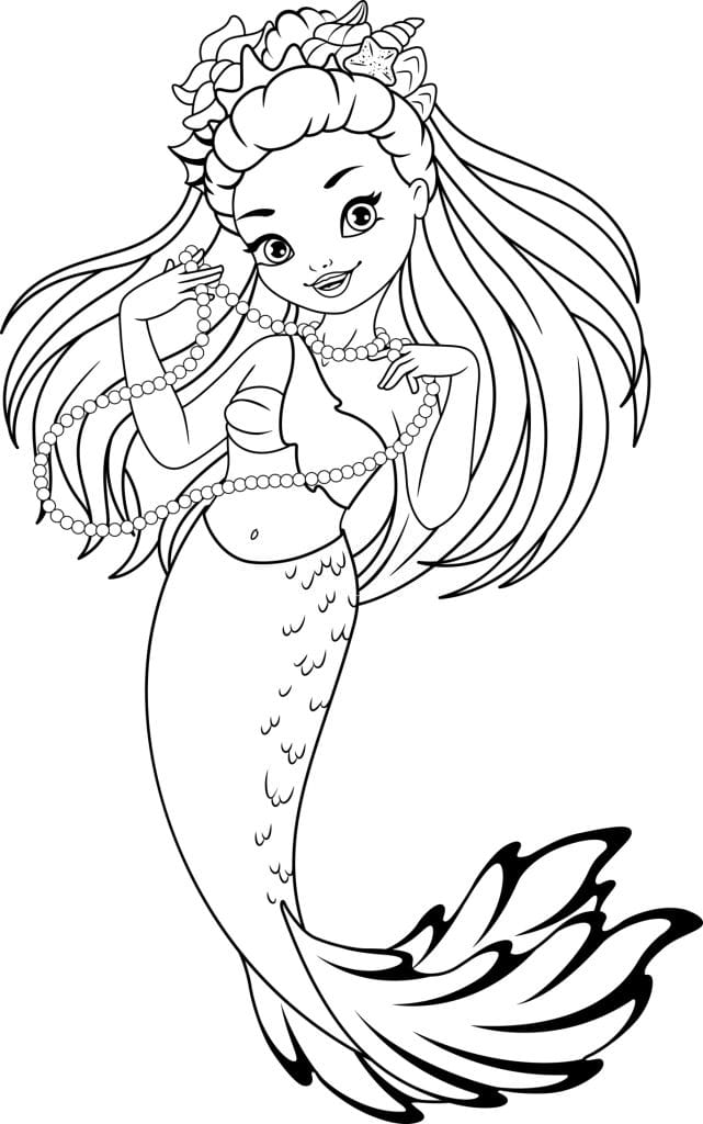 31 Enchanting Mermaid Fairy Coloring Pages Printable 31