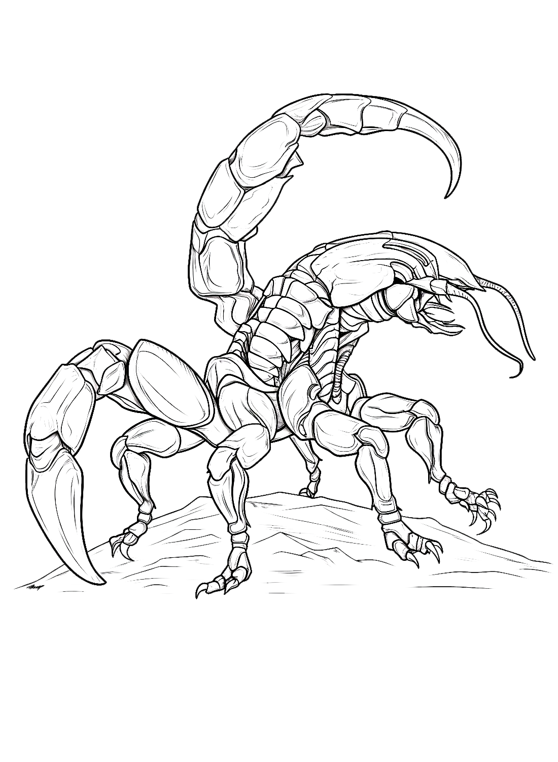 31 Fierce Scorpions Coloring Pages Printable 15