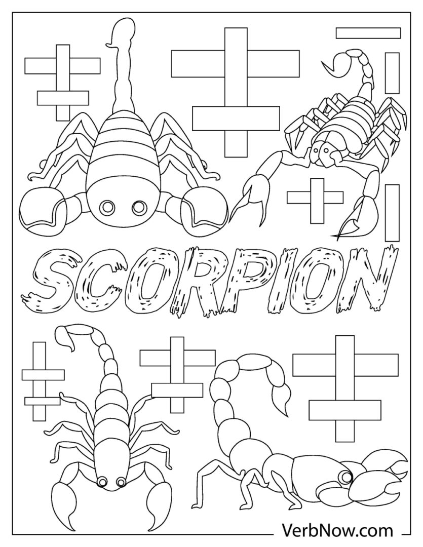 31 Fierce Scorpions Coloring Pages Printable 29