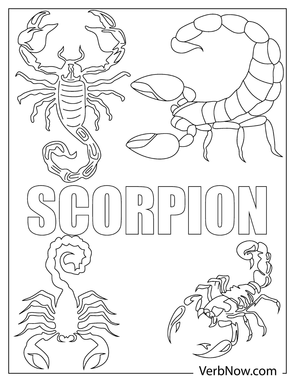 31 Fierce Scorpions Coloring Pages Printable 30