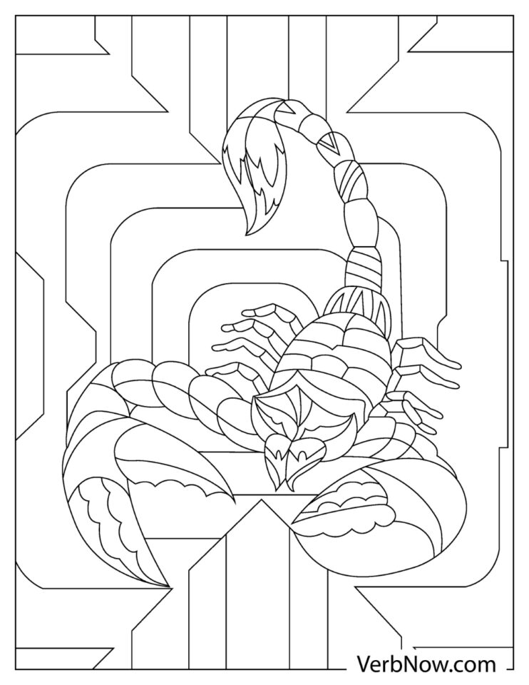 31 Fierce Scorpions Coloring Pages Printable 6