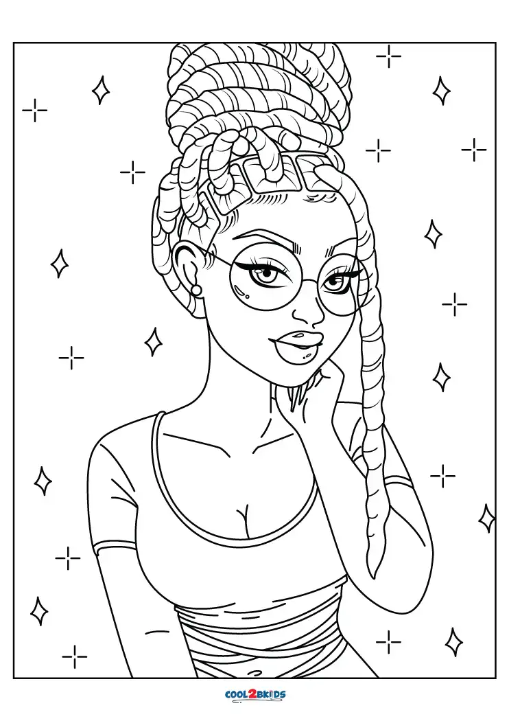 31 Fun Y2K Baddie Coloring Pages Printable 15