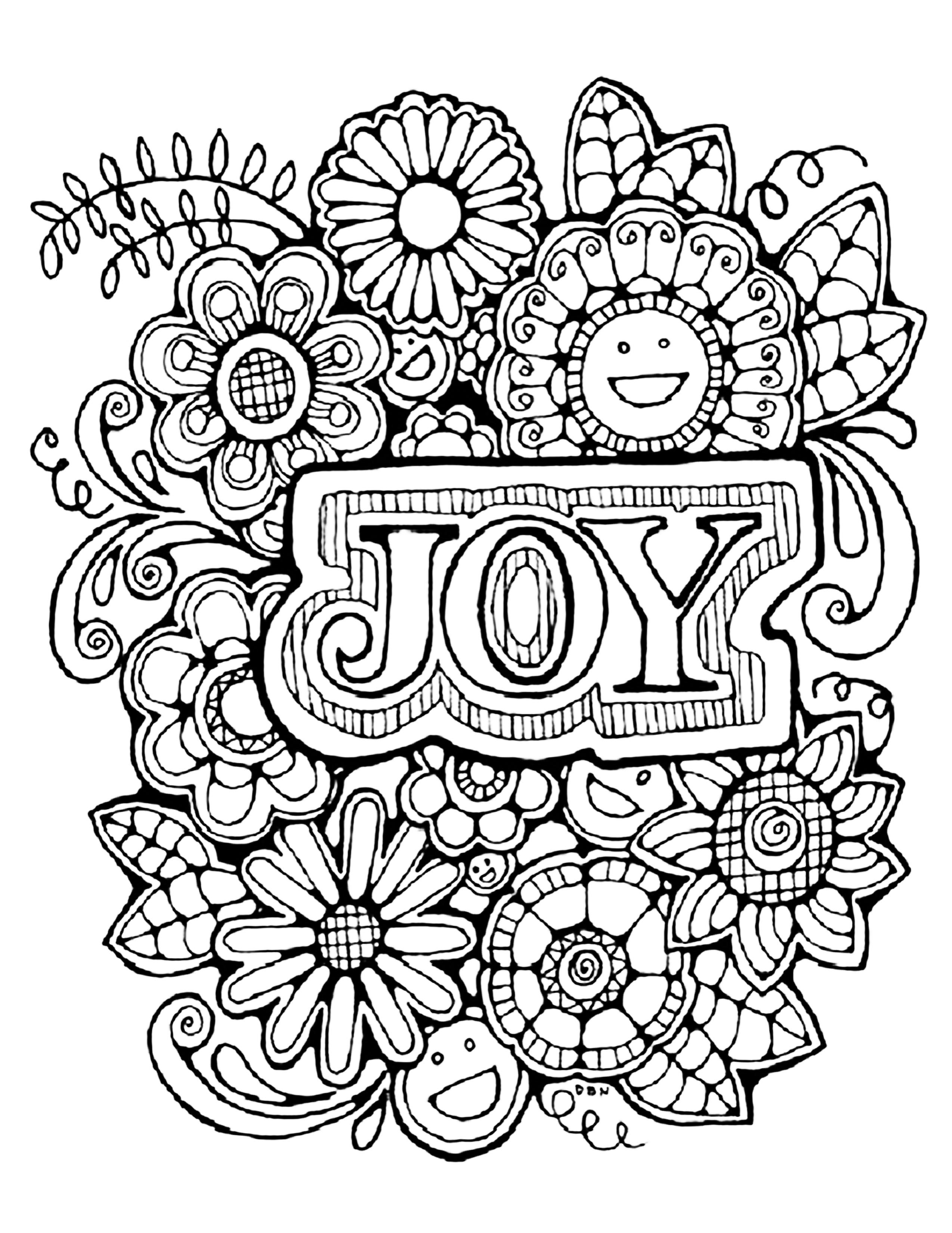 31 Joyful Coloring Pages Free Printable 1