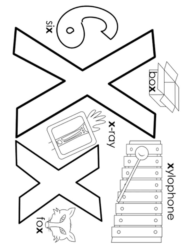 31 Preschool Letter X Coloring Pages Printable 20